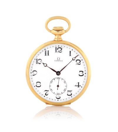 OMEGAOMEGA ANNI '20.Cassa in oro giallo 18 kt liscia. Quadrante in smalto con...