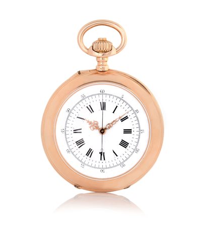 ANONIMOCRONOGRAFO ANONIMO DEL 1900 CA.Cassa in oro rosa 18 kt liscia....