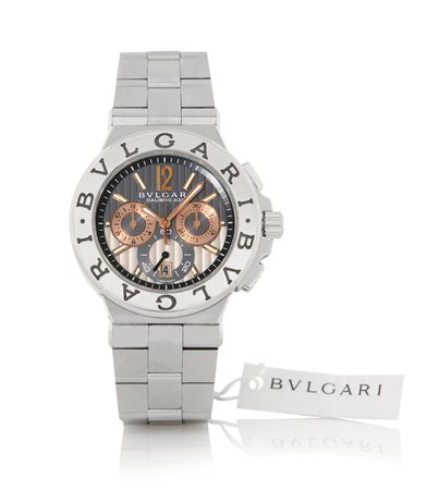 BULGARIBULGARI DIAGONO CAL. 303 CRONOGRAFO SERIE ATTUALE.Cassa massiccia in...