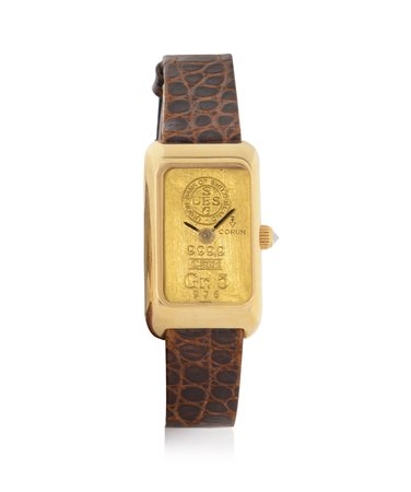 CORUMCORUM 'LINGOTTO' ANNI '80. Cassa rettangolare in oro giallo 18 kt con...