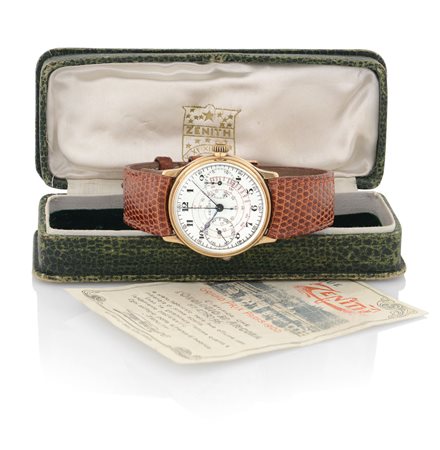 ZENITHZENITH CRONOGRAFO ANNI '20. Cassa n. 478056 in oro giallo 18 kt con...