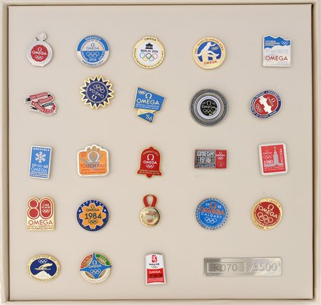 COMPLEMENTI PER OROLOGI OMEGA SET DI SPILLE EDIZIONE LIMITATA N. 3070/3500....