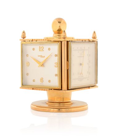 IMOFIMHOF 'QUATTRO FACCE' ANNI '60.Cassa a cubo in ottone dorato girevole su...