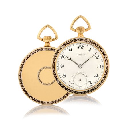 MOVADOMOVADO ANNI '30. Cassa a moneta in oro giallo 18 kt con carrura cannelé...