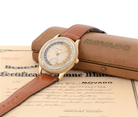 MOVADOMOVADO POLYGRAF PRIMI ANNI '50.Cassa n. 581489 laminata oro giallo con...