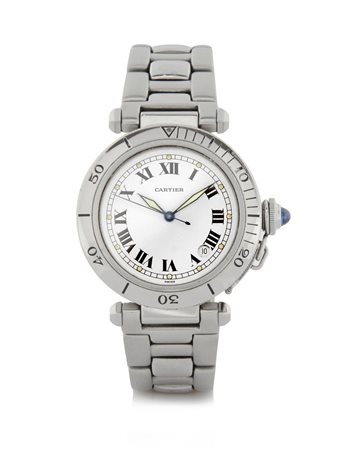 CARTIERCARTIER PARIS PASHA ANNI '90. Cassa n. 40202695 in acciaio con...