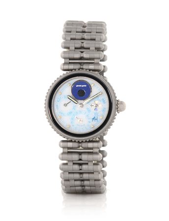 GERALD GENTAGERALD GENTA CALENDARIO PERPETUO N. 44 ANNI '90.Cassa in titanio...