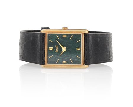 PIAGETPIAGET ANNI '70.Cassa n. 135968 rettangolare in oro giallo 18 kt con...