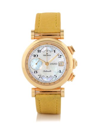 THEOREINTHEOREIN CRONOGRAFO SALTARELLO ANNI '90. Cassa in oro giallo 18 kt...