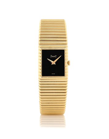 PIAGETPIAGET LADY ANNI '80.Cassa n. 347655 rettangolare in oro giallo 18 kt...