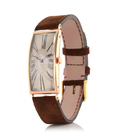 LONGINESLONGINES "THE BRIGHTON" ANNI '20. Cassa arcuata in oro rosa 18 kt con...