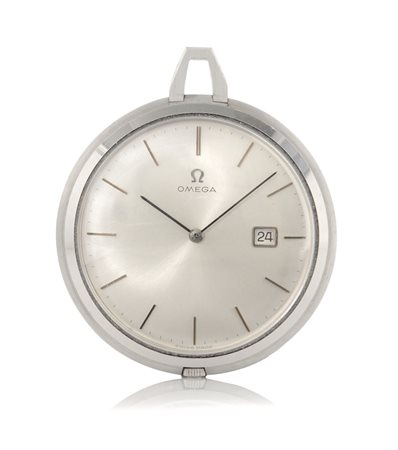 OMEGAOMEGA ANNI '60.Cassa in oro bianco 18 kt. Quadrante argentato con indici...