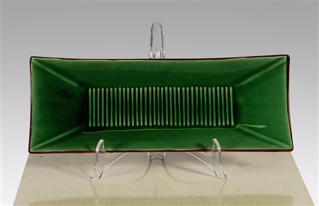 PRODUZIONE ITALIANA - ITALIAN WORK. Svuotatasche in ceramica di colore verde....