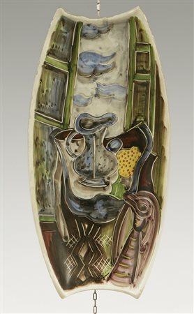 NOVE P.T.. Piatto di ceramica decorativa. Decorative ceramic plate. Ceramica....