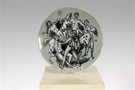 PRODUZIONE ITALIANA - ITALIAN WORK. Piatto in ceramica dipinto a mano con...