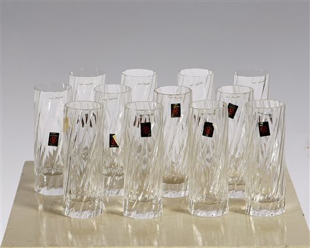 ASTI SERGIO. Dodici bicchieri in cristallo. Twelve crystal glasses....