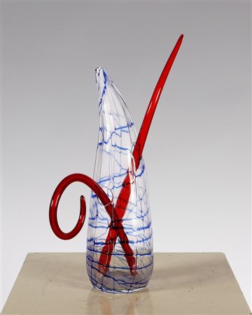 ANASTASIO ANDREA (N. 1961). Vaso in vetro colorato. Coloured glass vase....