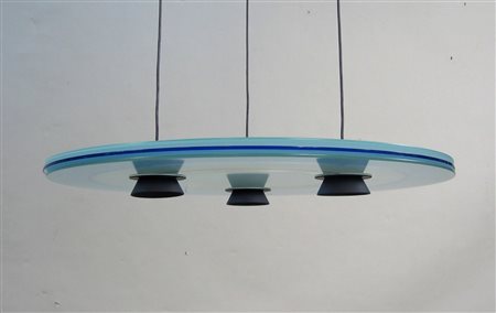 PERRY KING - SANTIAGO MIRANDA. Lampadario modello Aurora a 3 luci. Vetro...