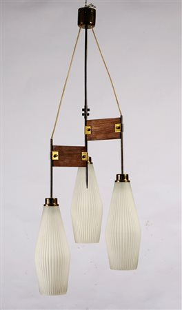 Lampadario di produzione italiana. Chandelier of Italian production. Vetro,...