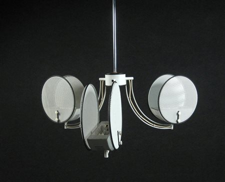 Lampadario del 1970. Pendant chandelier 1970/80 years. Acciaio verniciato. Cm...