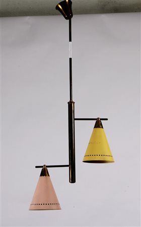 STILNOVO nello stile di. Delizioso lampadario degli anni 60 , a 2 luci ,...