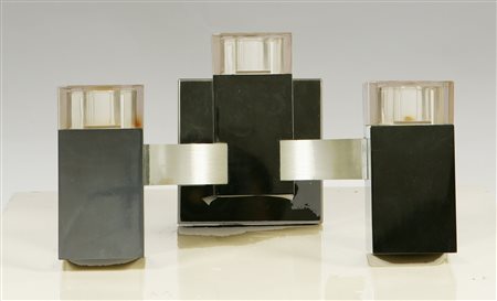 SCIOLARI GAETANO. Due appliques. Two sconces. Metallo e metacrilato. Cm...