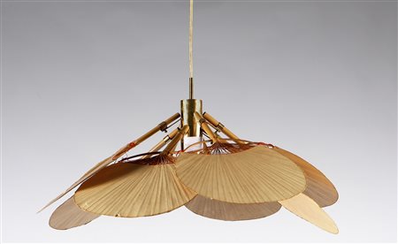 MAURER INGO (N. 1932). Lampadario modello Uchiwa. Uchiwa lamp. Carta di riso,...