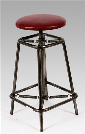 PRODUZIONE ITALIANA - ITALIAN WORK. Sgabello a molle e acciaio di produzione...