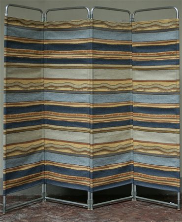 PRODUZIONE ITALIANA - ITALIAN WORK. Paravento struttura in metallo, tessuto a...