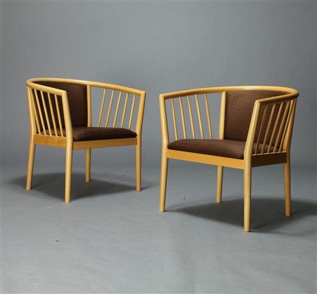 OSTERGAARD FINN. Coppia di poltroncine. Couples slat chair. Faggio. Cm...
