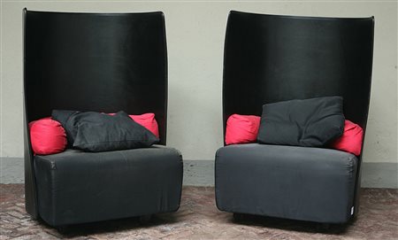 DE PAS - D'URBINO - LOMAZZI. Due poltrone modello Campo per Zanotta. Two...