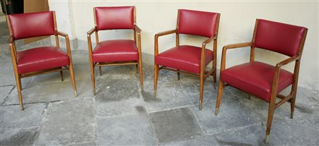 PONTI GIO' (1891 - 1979). Quattro importanti poltroncine. Four important...