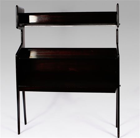 Libreria in legno di teak, ottone. Wooden Library from the 60' s. Legno e...