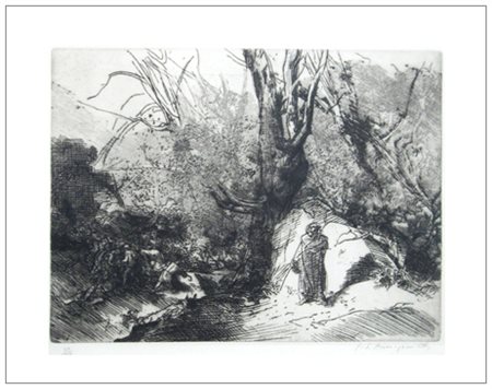 PIETRO ANNIGONI Milano 1910 – Firenze 1988 Senza titolo Acquaforte e...