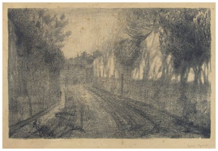 GINO ROMITI Livorno 1881 – 1967 Prospettive Litografia. Firma in b. a d. (30...