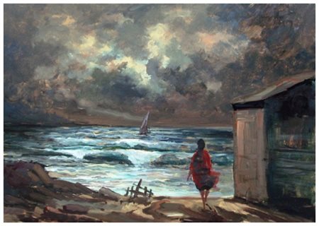 DOMENICO SELOSKI Napoli 1924 – Livorno 1981 Senza titolo Olio su faesite 50 x...