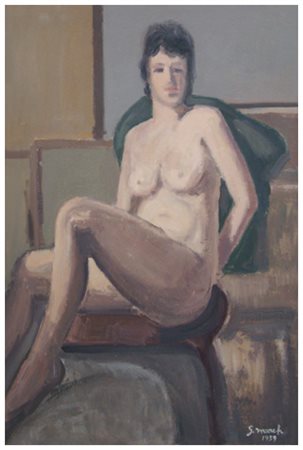 GIOVANNI MARCH Tunisi 1894 – Livorno 1974 Senza titolo 1959 Olio su cartone...