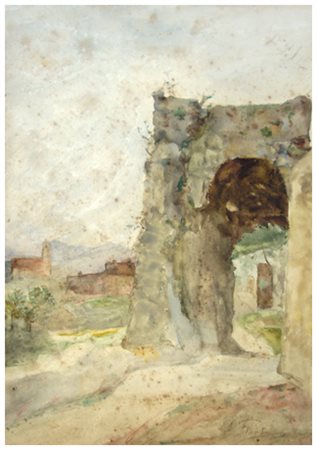 ALBERTO PISA Ferrara 1864 – Firenze 1930 Senza titolo Acquerelli su cartone...