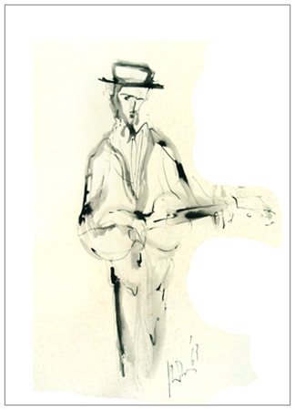 GIOVANNI STRADONE Nola 1911 – Roma 1981 Senza titolo 1963 Gouache e china su...