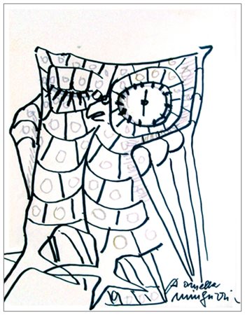 LUCIANO MINGUZZI Bologna 1911 – Milano 2004 Senza titolo Pennarello e t.m. su...