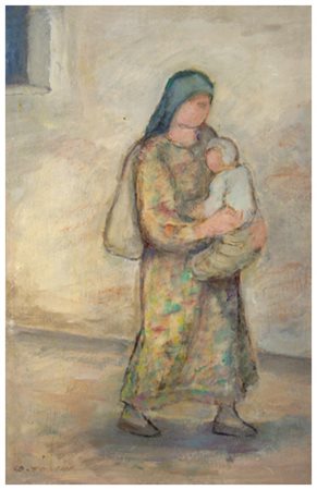 ORAZIO TOSCHI Lugo di Romagna 1887 – Firenze 1972 Madre zingara Olio su...