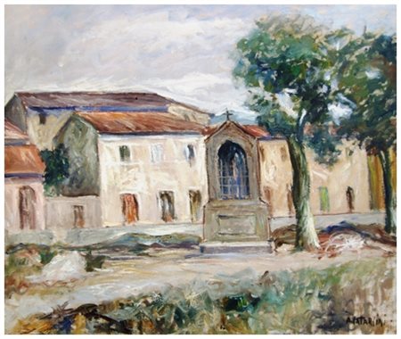 ALFREDO CATARSINI Viareggio 1899 – 1993 Immaginetta Olio su tavola 47 x 53....
