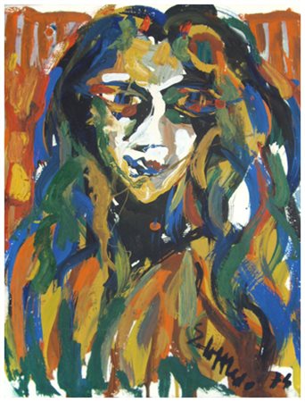 SILVIO LOFFREDO Parigi 1920 - Firenze 2013 Senza titolo 1974 Olio su cartone...