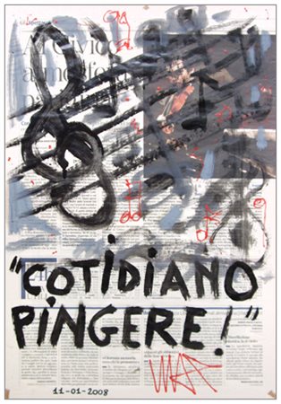 MAX ODDONE Alessandria 1974 Cotidiano pingere! 2008 Pittura su carta di...