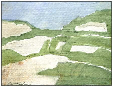 ALDO SALVADORI Milano 1905 – Bergamo 2002 Paesaggio Pastelli e acquerelli su...