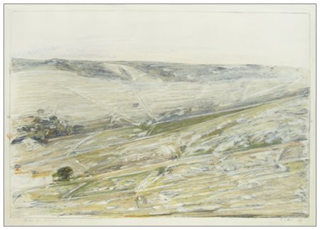 FRANCO POLIZZI Scicli 1954 Studio per altopiano 1985 Pastelli su base...