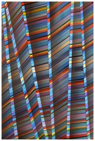 FERDINANDO COPPOLA Viareggio 1945 5 linee nere T.m., aerografo e collage su...