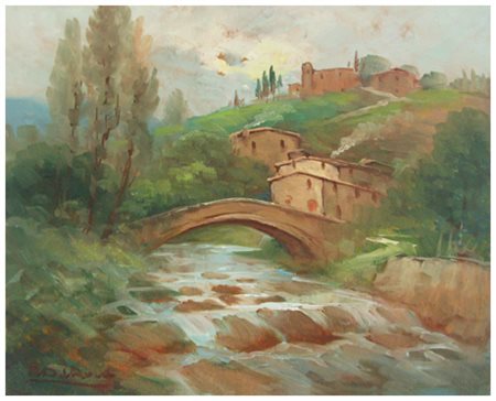 RAFFAELE DEL ROSSO Orbetello 1859 – 1927 Senza titolo Olio su tavola 23 x 29....