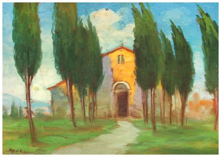 RAFFAELE DEL ROSSO Orbetello 1859 – 1927 Senza titolo Olio su tavola 25 x...