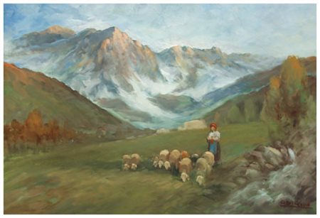 RAFFAELE DEL ROSSO Orbetello 1859 – 1927 Senza titolo Olio su tavola 42 x 65....